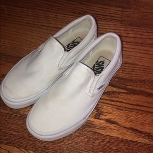 Women’s size 7 white slip on vans